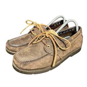 Timberland KiaWah Bay Earthkeepers Mens 7 M US Brown Leather Boat Shoes 5231R